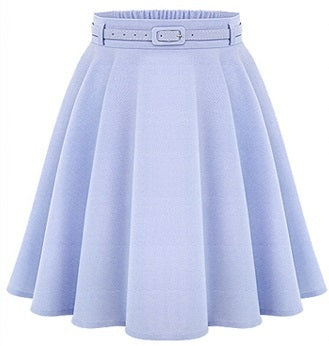 Solid color A-line skirt - ROUTINE FASHION